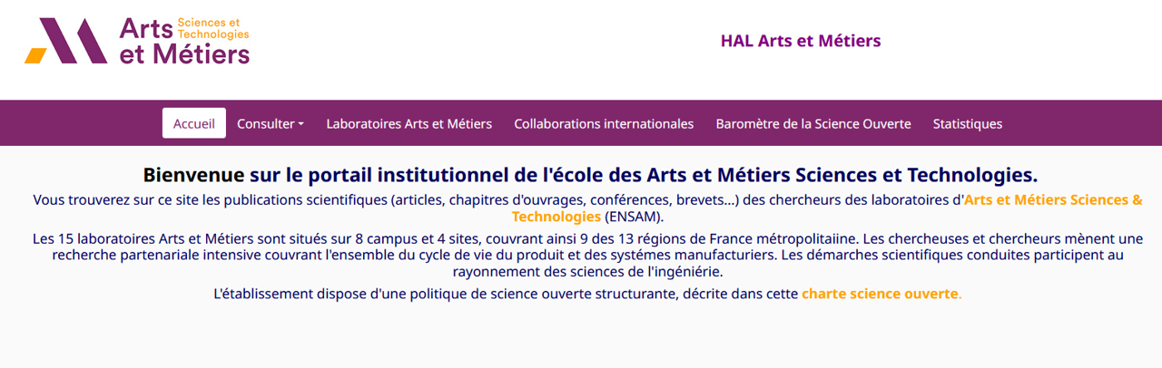 Portail Hal Arts et Métiers